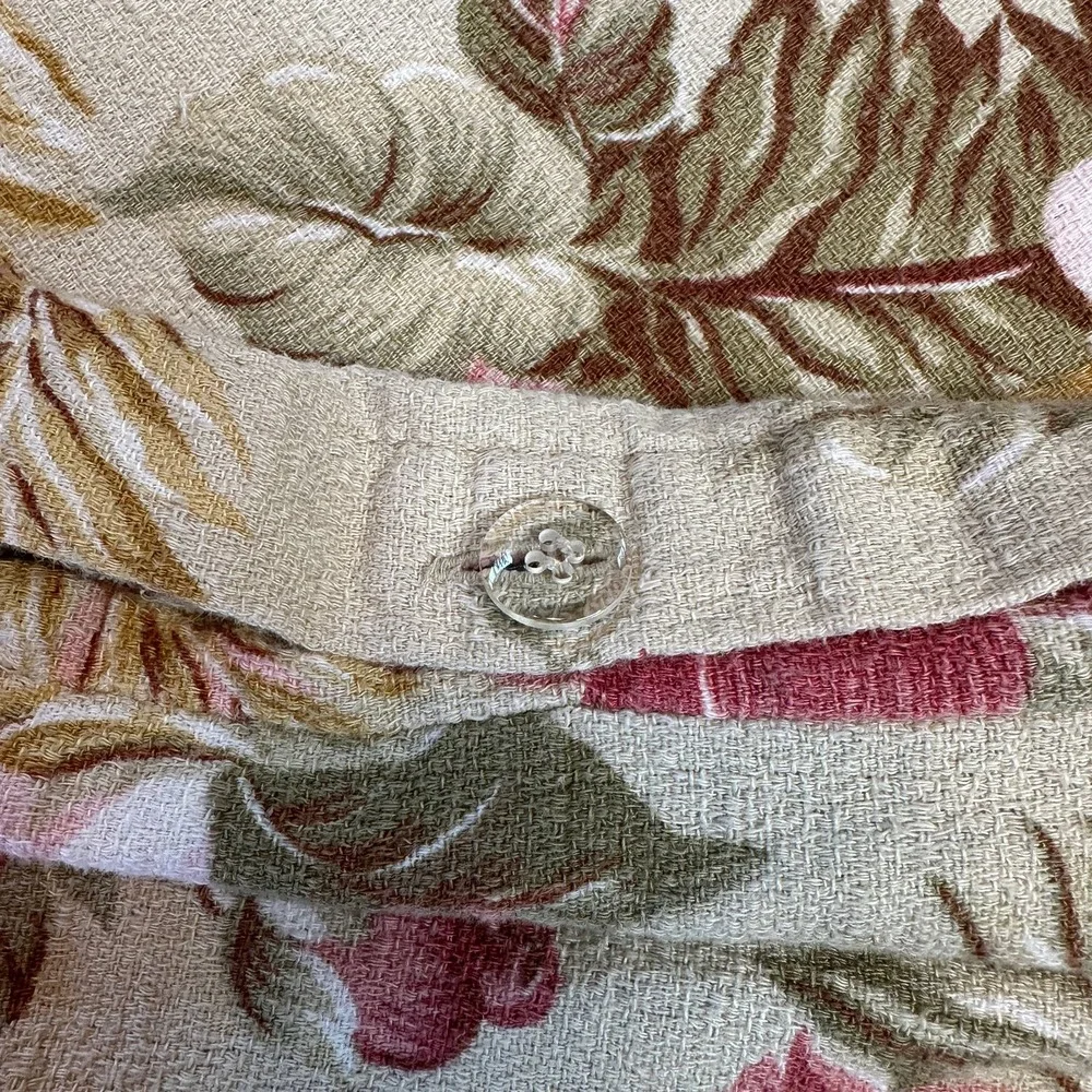 Vintage Charter Club Hibiscus Floral Hawaiian Tiki King Duvet